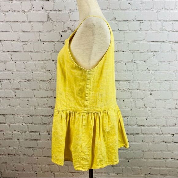 Harlowe & Graham Yellow Cotton Skirted Strappy Top - Picture 8 of 10